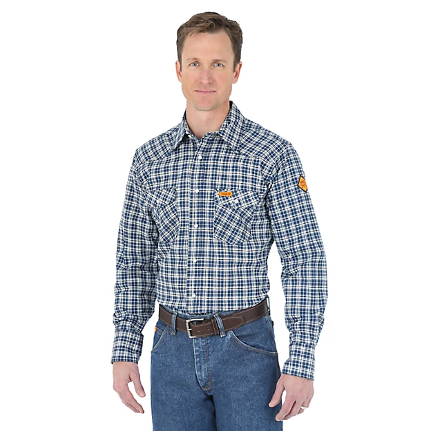 Wrangler Men's FR Long Sleeve Work Shirt