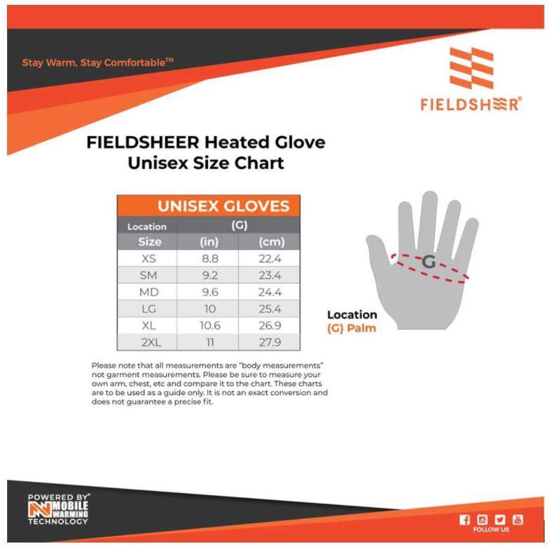 **Fieldsheer Unisex Blacksmith Heated Work Gloves - Black/Tan