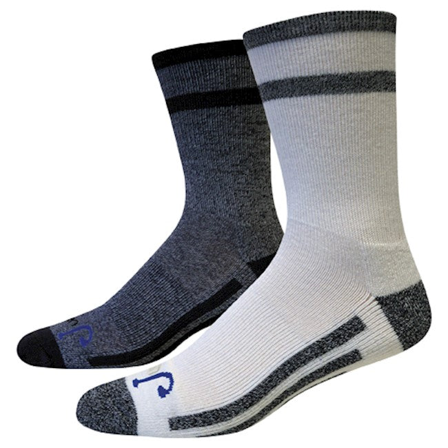 Just Dry Marbled Crew White/Black Socks  2PK
