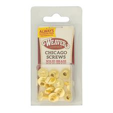 Weaver Chicago Screw Handy Pack, Plain - Solid Brass