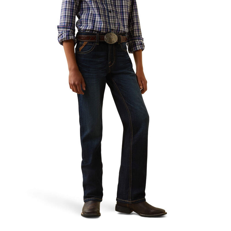 **Ariat Boys B5 Slim Trevor Straight Jeans - Mineral Blue