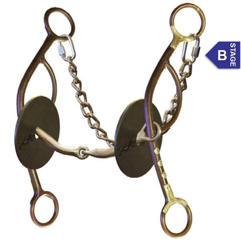 **Circle Y Josey Mitchell Long Shank Smooth Snaffle Bit