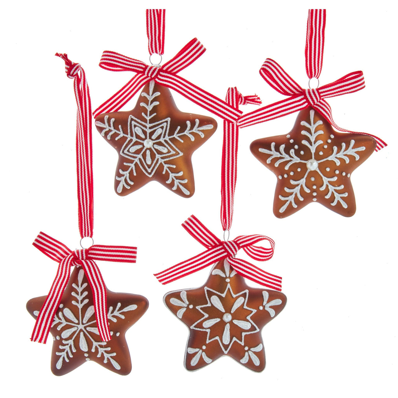 Gingerbread Star w/Ribbon Ornament