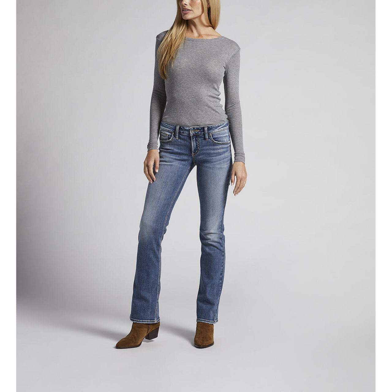 Silver Women's Britt Low Rise Slim Bootcut Jeans