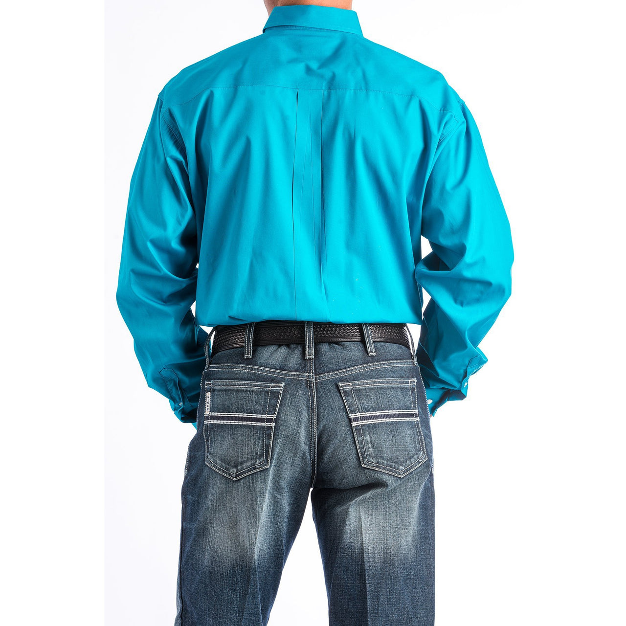 Cinch Classic Fit Long Sleeve Men's Cotton Shirt - Teal