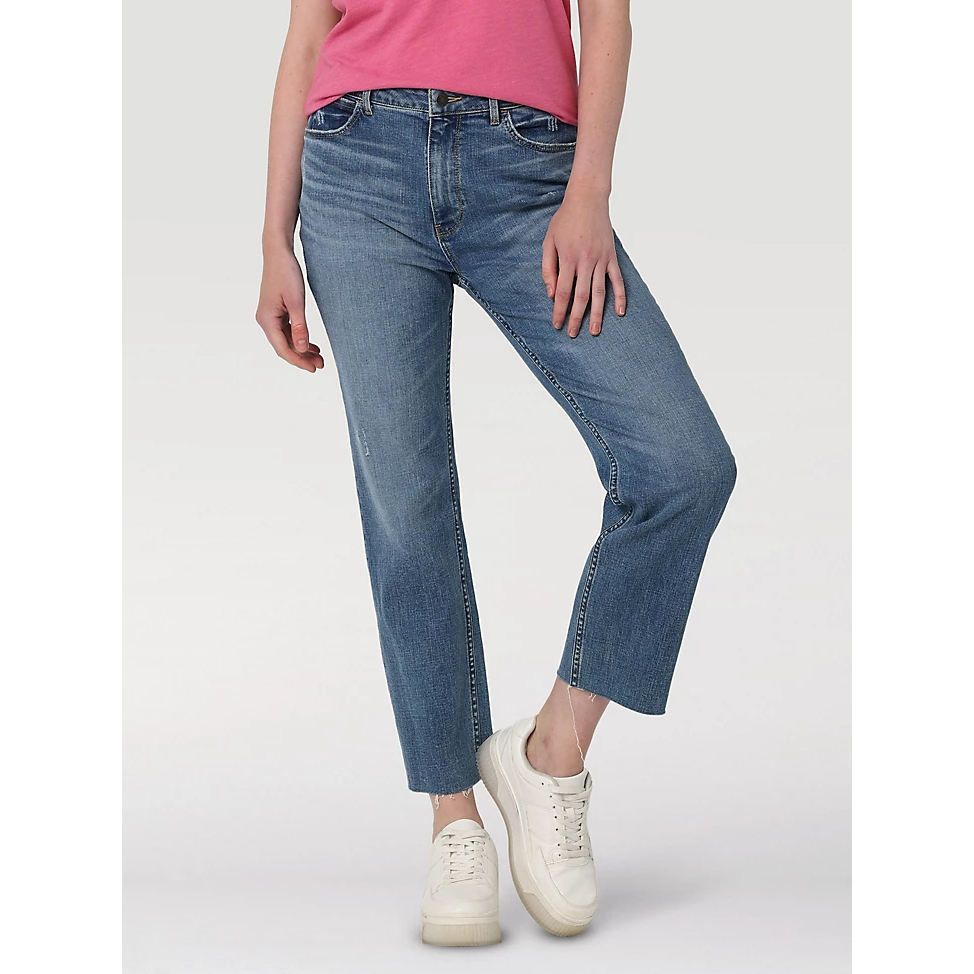 Wrangler Women's High Rise Rodeo Straight Crop Jeans - Medium