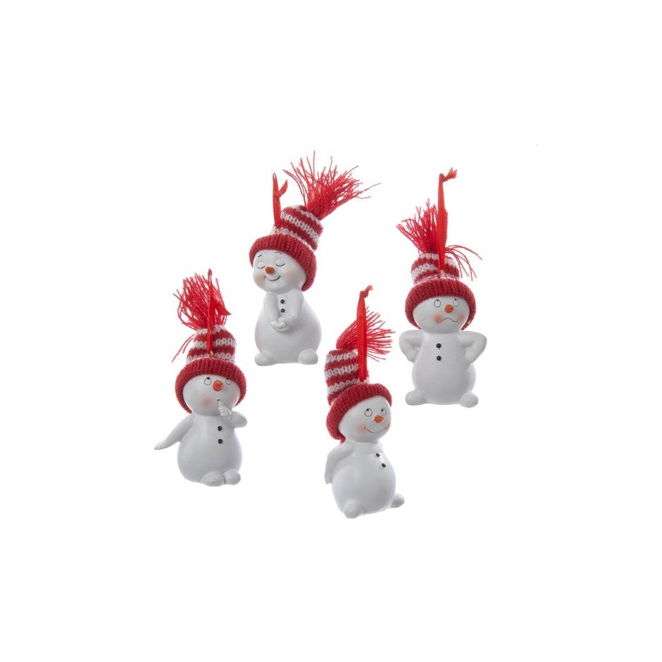 2.75" Snowman w/Knitted Hat