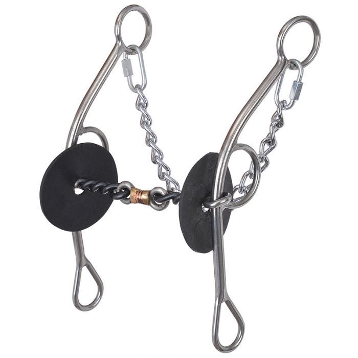 Reinsman Josey-Mitchell Copper Long Shank 3 Piece Sweet & Sour Twisted Dogbone Bit