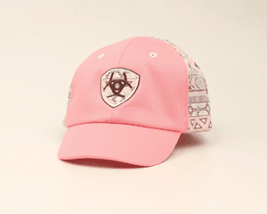 Ariat Infant Cap - Light Pink Front w/Aztec Print
