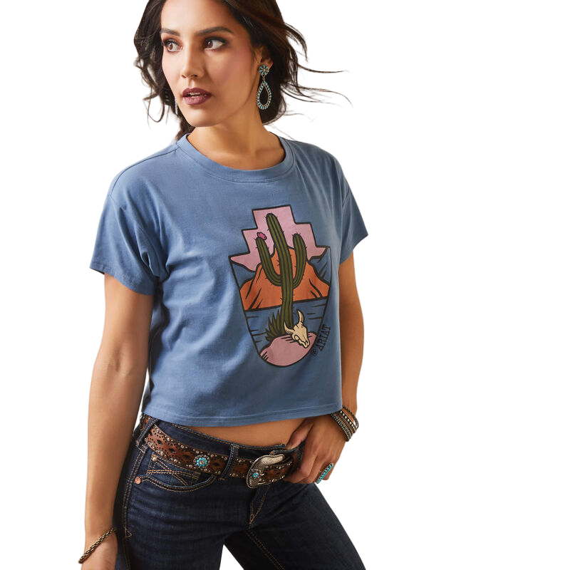 Ariat Women's Treasure Tee - Copen Blue