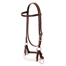 Weaver Deluxe Latigo Leather Side Pull, Double Rope