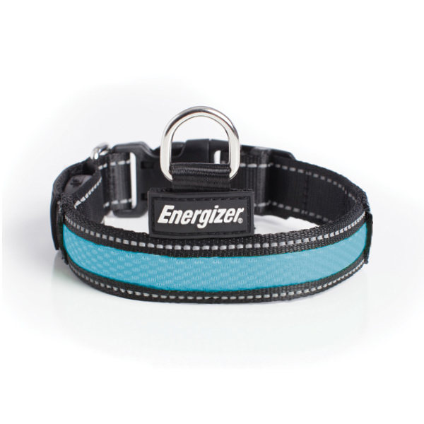Energizer Dog Blaze USB Collar Blue MED