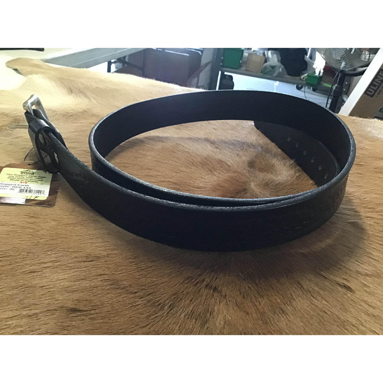 Rugged Earth Men's Basketweave Belt - Black