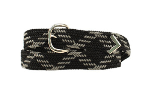 Nocona XL Braided Belt - Black/Grey