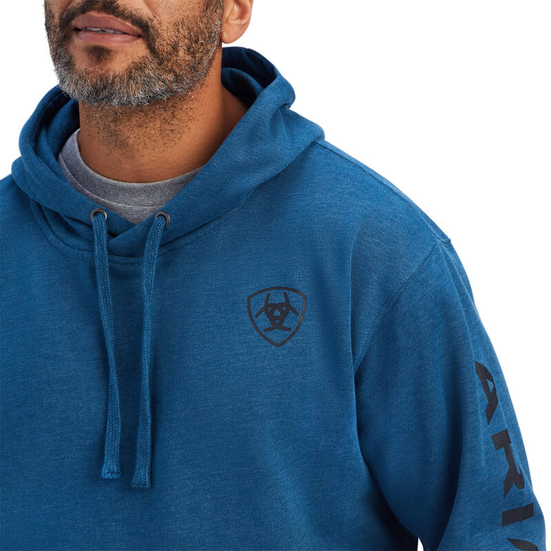 Ariat Men's Logo Hoodie - Poseidon Heather