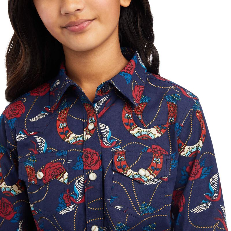 Ariat Girls REAL Rose LS Shirt