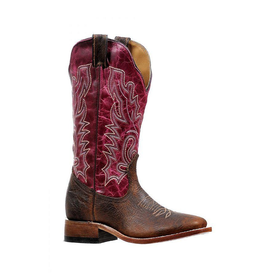 Boulet Women's Cowboy Boot - Bison Shrunken Old Town/Faraon Magenta