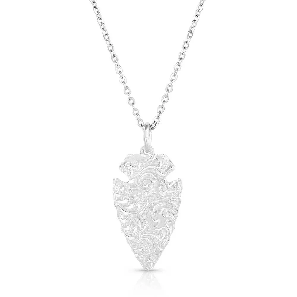Montana Silversmith Chiseled Arrowhead Turquoise Necklace