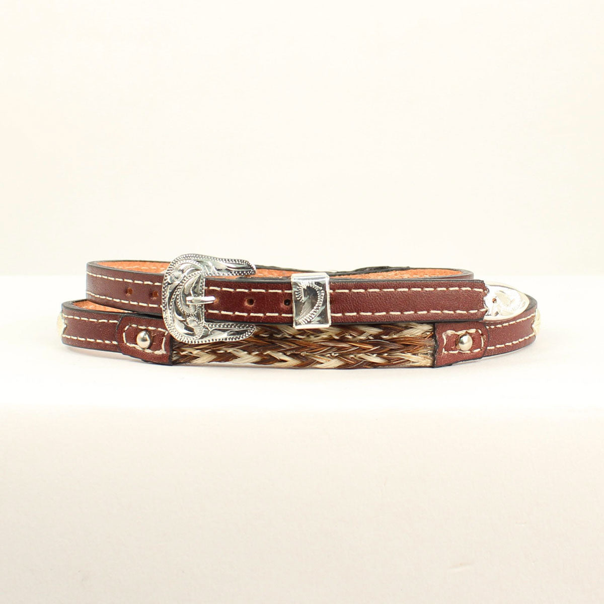 M&F Western Braided Horse Hair Hat Band w/Diamond Conchos