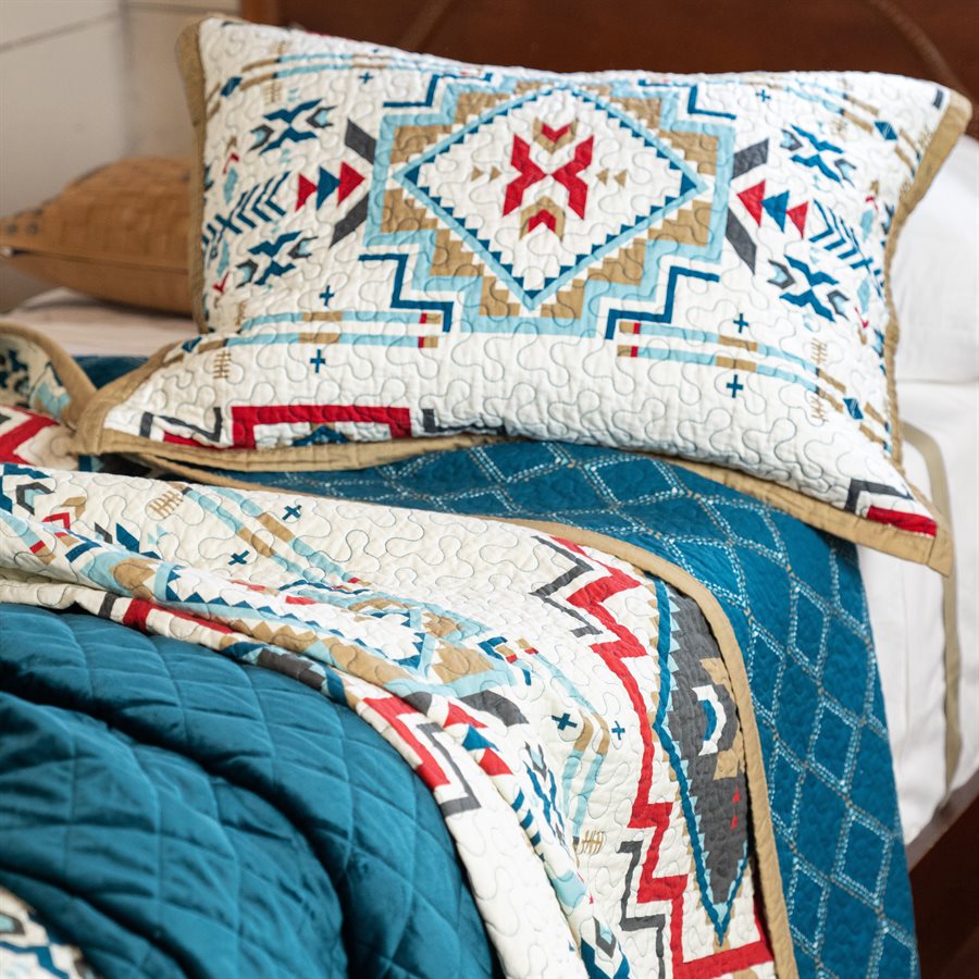 Spirit Valley Quilt Set Full/Queen Teal