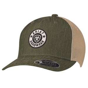 Ariat Men's Snapback Flexfit 110 Round Shield Logo Cap - Green