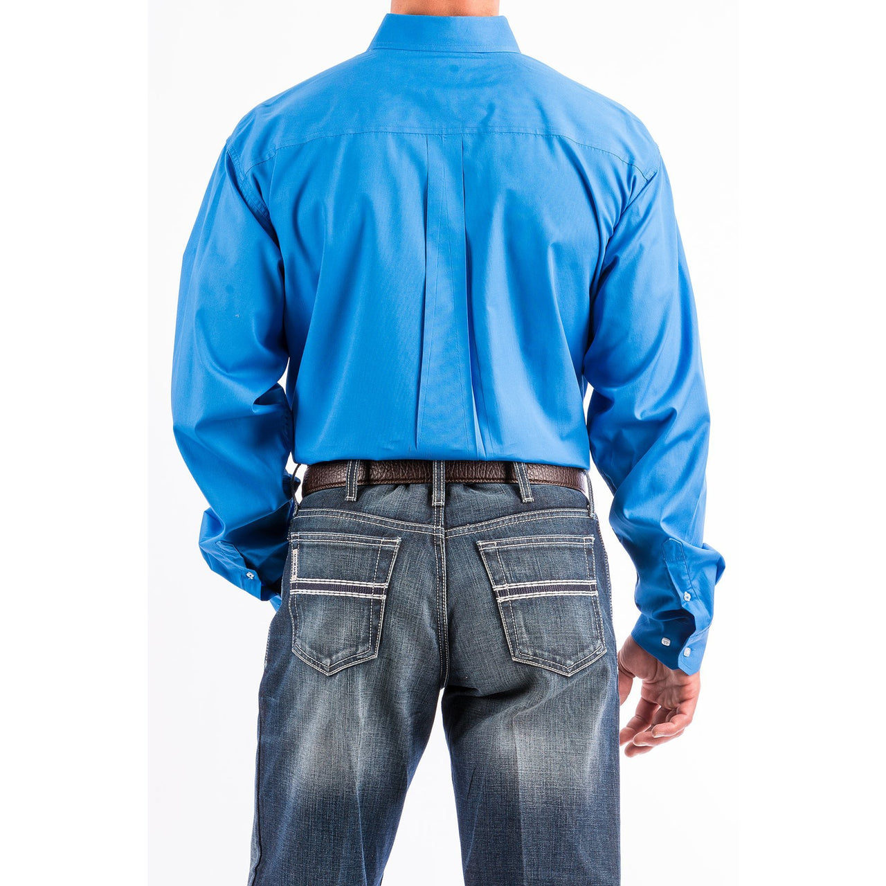 Cinch Men's Classic Fit Solid Button-Down Shirt - Blue