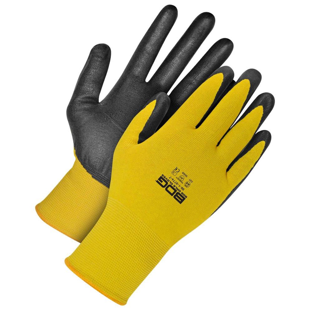 Yellow 18G Seamless Knit Kevlar Cut Level 5 w/ Black NPR F