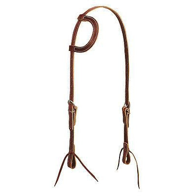 Weaver Leather Latigo Leather Flat Sliding Ear Headstall Average