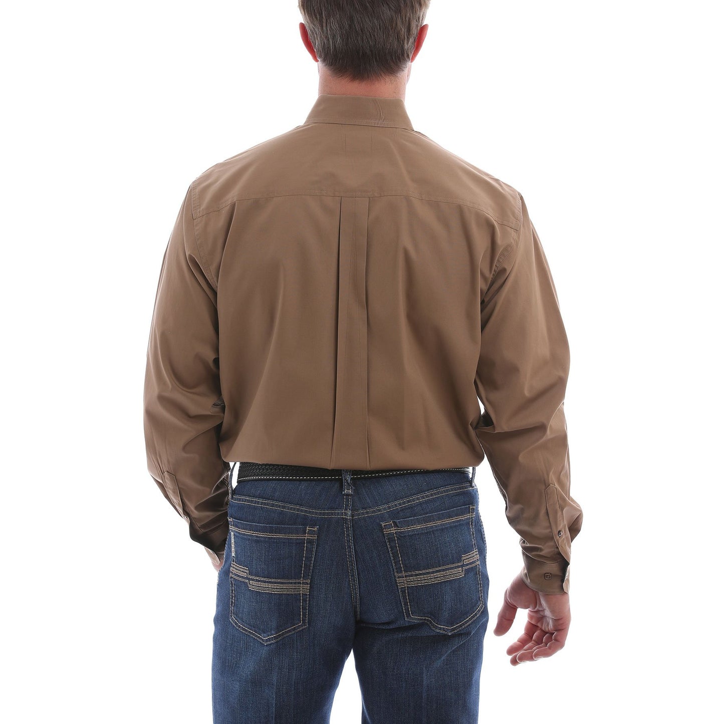Cinch Men's LS Solid Shirt Brown