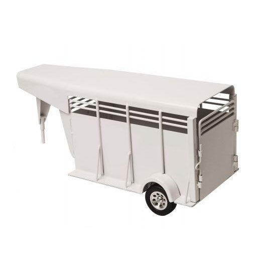Gooseneck Stock Trailer White