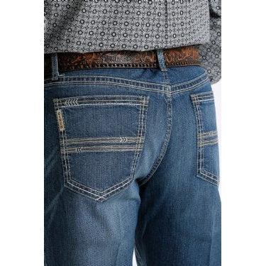 Cinch Mens Grant Arenaflex Relaxed Fit Bootcut Jeans - Medium Stonewash