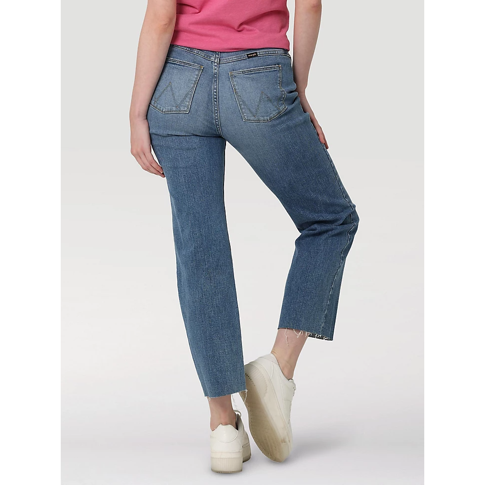 Wrangler Women's High Rise Rodeo Straight Crop Jeans - Medium