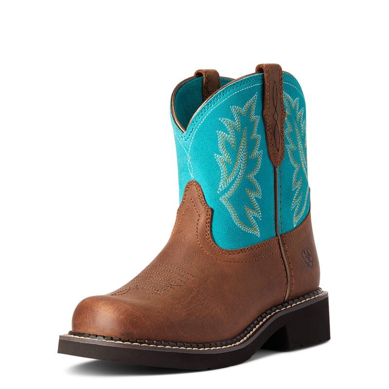 **Ariat Girl's Youth FatBaby Heritage Western Boots - Distressed Brown
