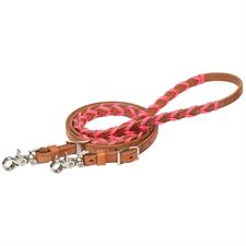 Weaver 5/8x8' Laced Barrel Rein - Assorted Colours