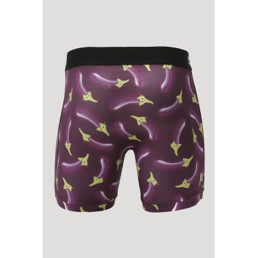 Cinch Mens 6" Eggplant Boxer Briefs - Purple