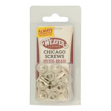 Weaver Leather Chicago Screw Handy Pack Nickel over Brass, Floral
