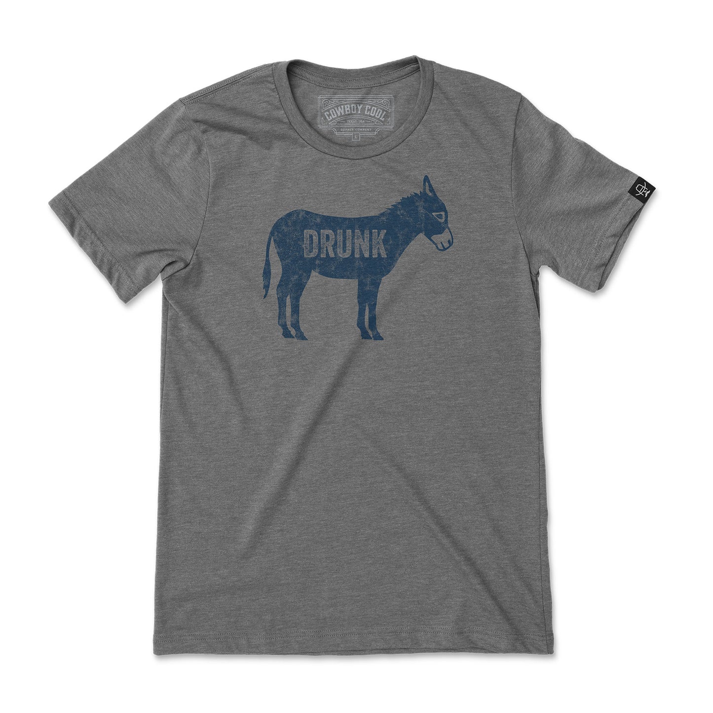 Cowboy Cool Drunk Ass T-Shirt - Deep Heather