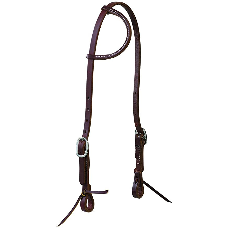 Weaver Leather Working Cowboy Sliding Ear Headstall with Stainless Steel 5/8"