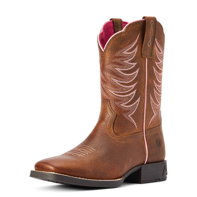 Ariat Girl's Youth Firecatcher Western Boots - Rowdy Brown
