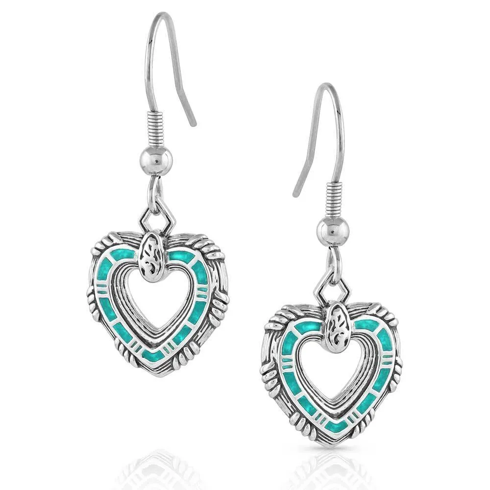 **Montana Silversmith Love Conquers all Heart Earrings