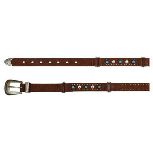 Catchfly Ladies Belt Brown w/Mixed Studs