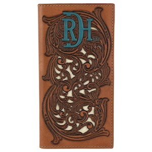 Red Dirt Rodeo Wallet - Tooled w/Ivory Underlay