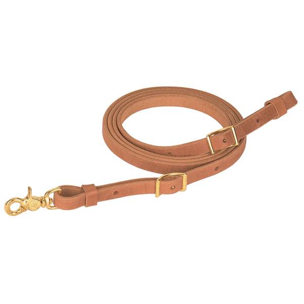 Weaver Harness Leather Flat Roper Rein 5/8" x 7' - Russet
