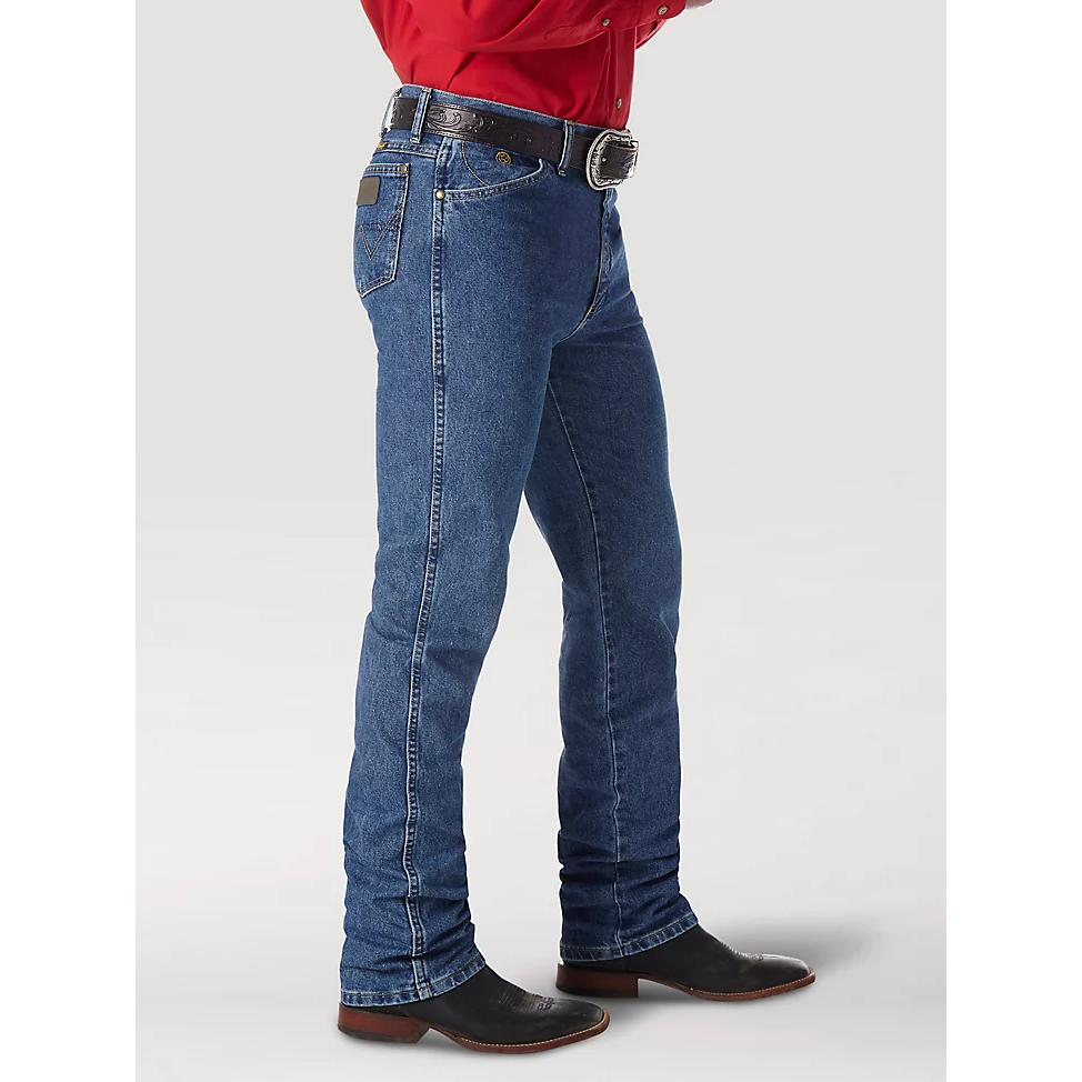 Wrangler Men's George Strait Cowboy Cut Slim Fit Jeans - Heavyweight Stone Denim