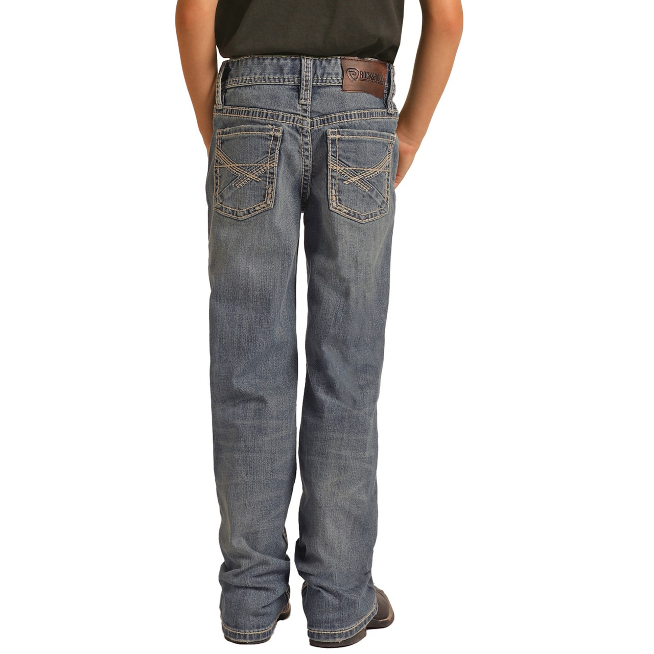 Rock & Roll Boys Relaxed Tapered Stretch Bootcut Jeans - Medium Vintage