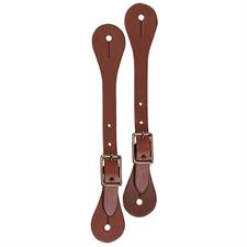 Weaver Leather Single-Ply Ladies Spur Straps - Rich Brown