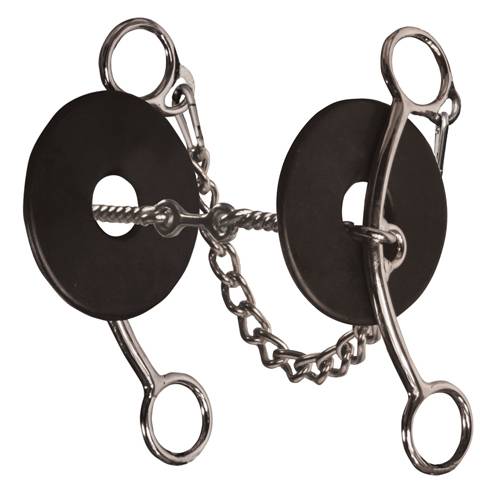 Professional's Choice Brittany Pozzi Lifter Series - Three Piece Twisted Dogbone Snaffle 6" Shank