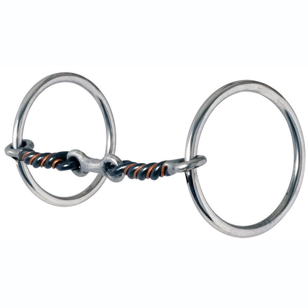 Reinsman Medium Loose Ring 3 Piece Twisted Dogbone Snaffle Bit