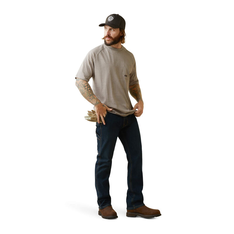 Ariat Mens Rebar Cotton Strong T-Shirt - Portabella Heather