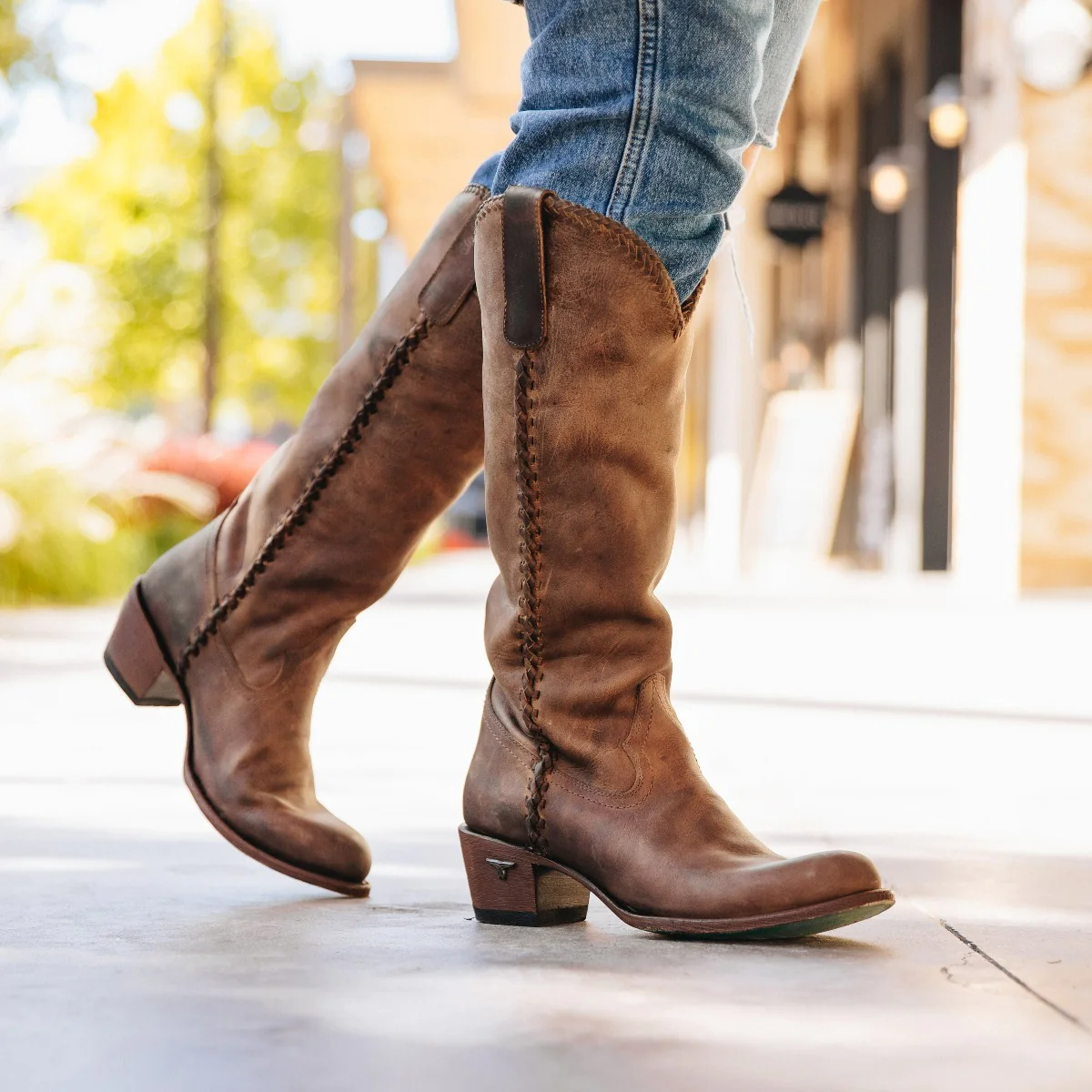 Lane Womens Plain Jane Boots Brown